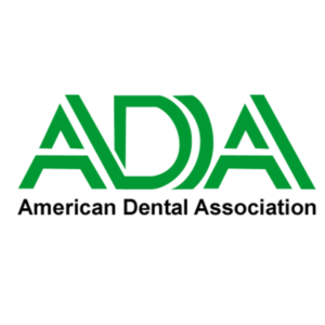 ADA logo in bold green letters representing the American Dental Association