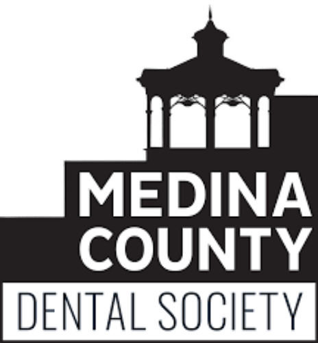 Medina County Dental Society black and white logo with gazebo design