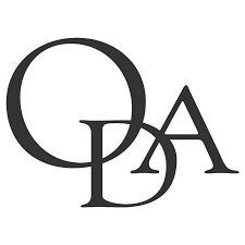 ODA logo in bold black serif letters